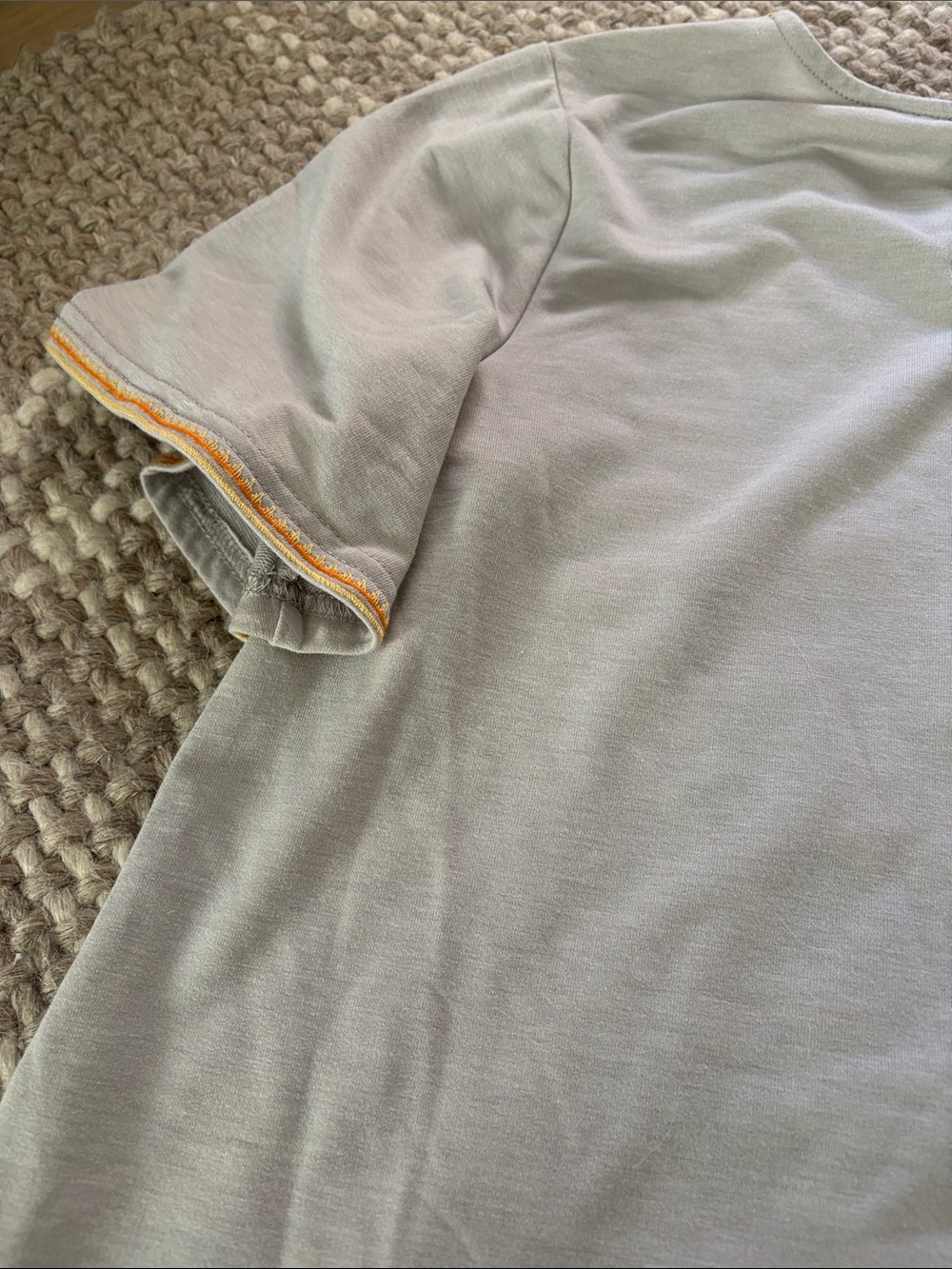Savanna Jane Light Gray V‑Neck Tee with Multicolor Floral Embroidery - Picture 7 of 8